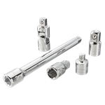 Juego de 5 unidades Craftsman adaptadores a 1/4 y a 12 junta universal y extensiones de 1,5" y 6"