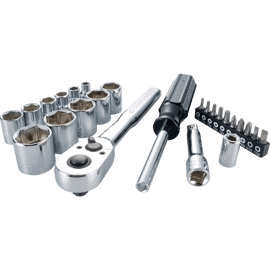 Juego de 24 piezas crique Craftsman, accesorios y tubos 3/8" - Sistema SAE