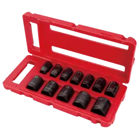 Set Maletín Craftsman 12 Tubos cortos de Impacto métrico de 1/2"
