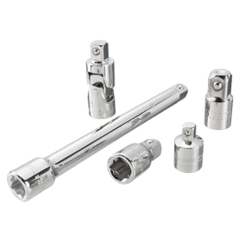 Juego de 5 unidades Craftsman adaptadores a 1/4 y a 12 junta universal y extensiones de 1,5" y 6"
