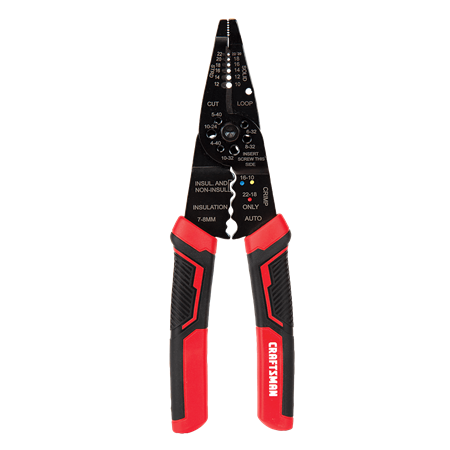 Pinza profesional Craftsman bi material pelacables 8"